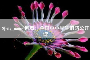 香港回看：全国中小学生消防公开课