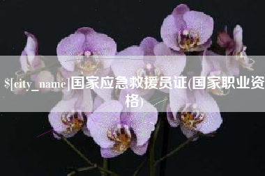 香港国家应急救援员证(国家职业资格)