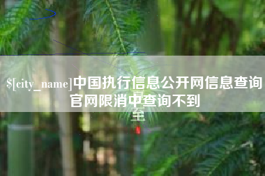 香港中国执行信息公开网信息查询官网限消中查询不到