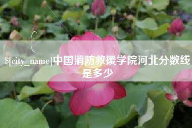 香港中国消防救援学院河北分数线是多少