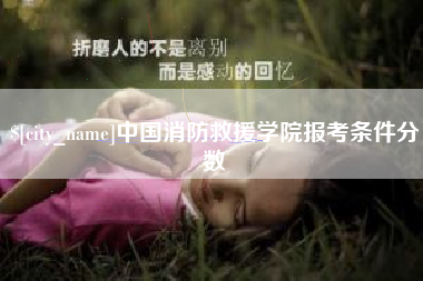 香港中国消防救援学院报考条件分数