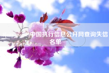 香港中国执行信息公开网查询失信名单