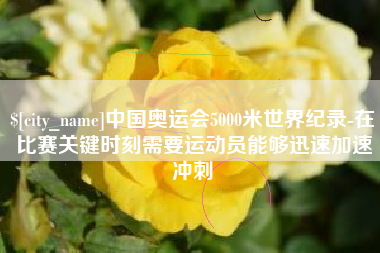 香港中国奥运会5000米世界纪录-在比赛关键时刻需要运动员能够迅速加速冲刺