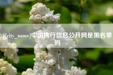 香港中国执行信息公开网是黑名单吗
