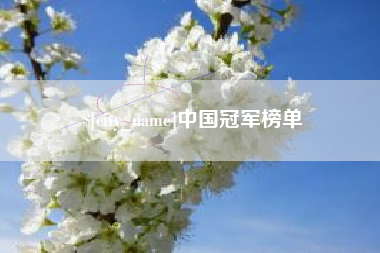 香港中国冠军榜单